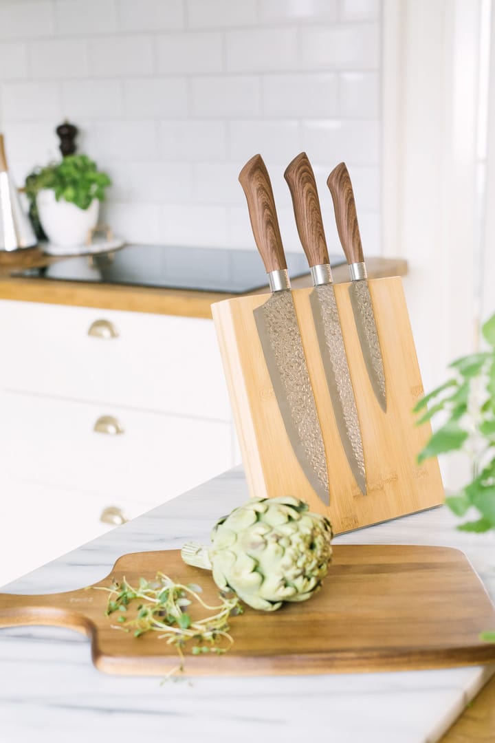 Set de 3 cuchillos Akira acero inoxidable, marrón Dorre
