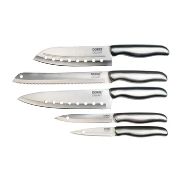 Set de cuchillos Calgary de 5 piezas - Acero inoxidable - Dorre
