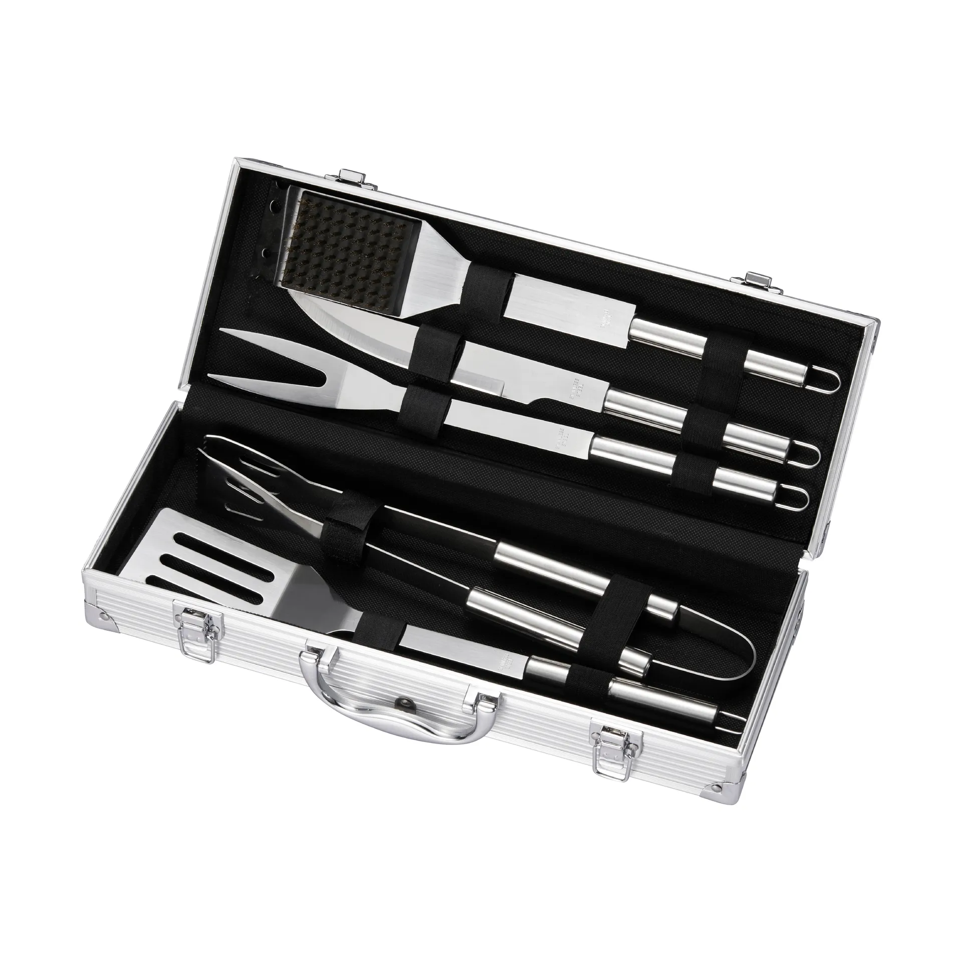 Set de parrilla BBQ, Acero inoxidable, 5 piezas, caja de regalo Dorre