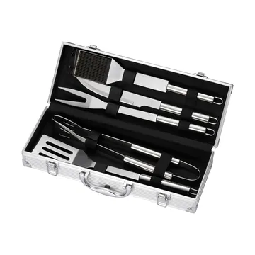 Set de parrilla BBQ - Acero inoxidable, 5 piezas, caja de regalo - Dorre