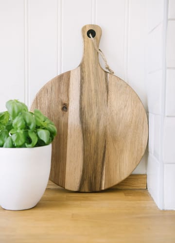 Set de pizza Sade, cortador de pizza y tabla de cortar Ø32 cm - acacia - Dorre