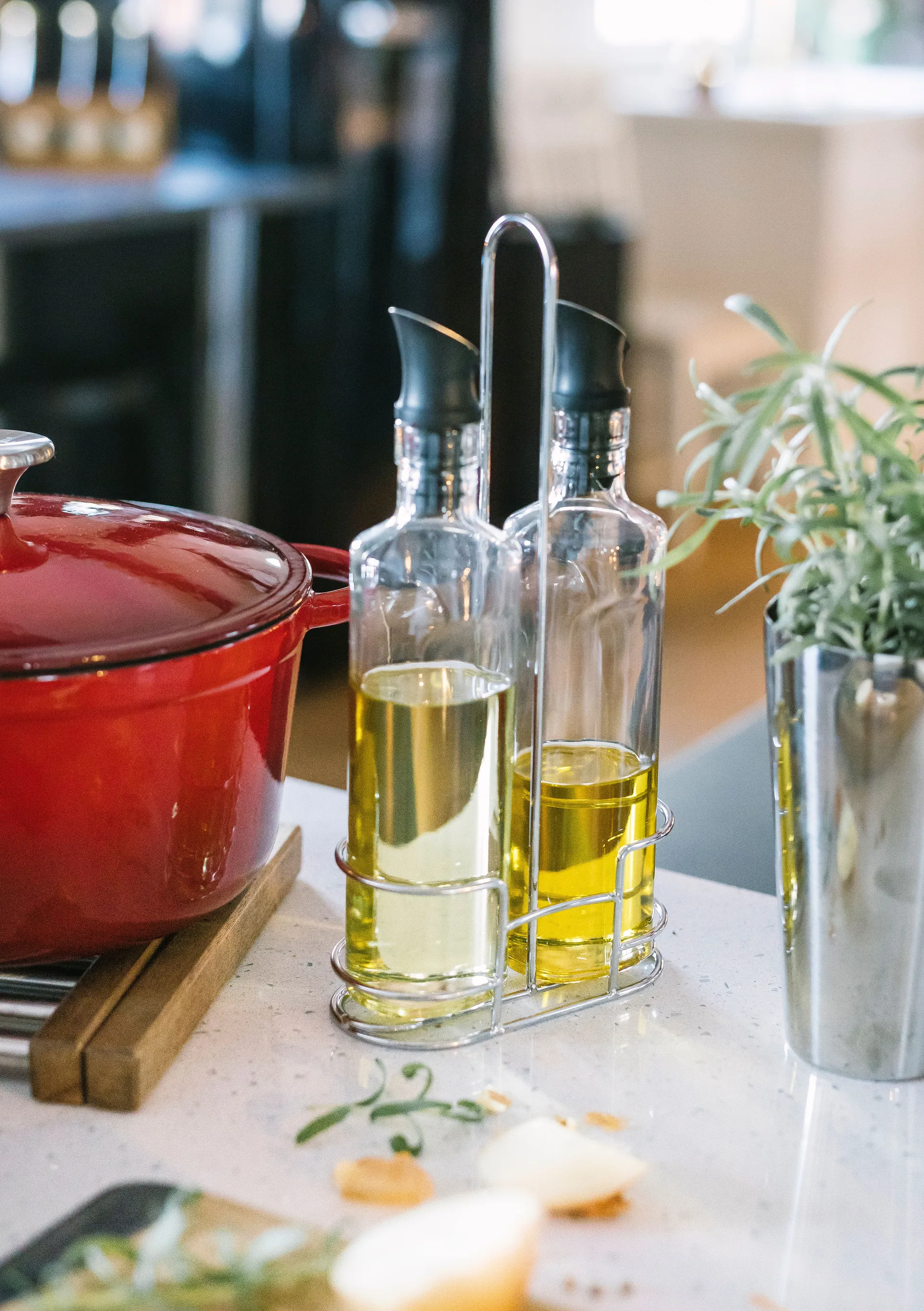 Set de vinagrera y aceitera Olive 35 cl, vidrio Dorre