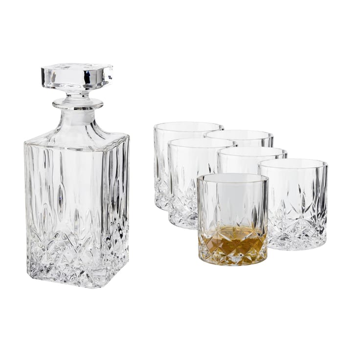 Set de whisky Vide, botella y 6 vasos de whisky - cristal - Dorre