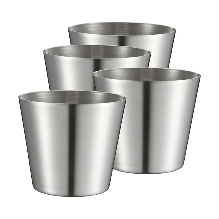 Taza para patatas fritas/servir Peg - Acero inoxidable, 4 unidades, Ø 9,5 cm - Dorre