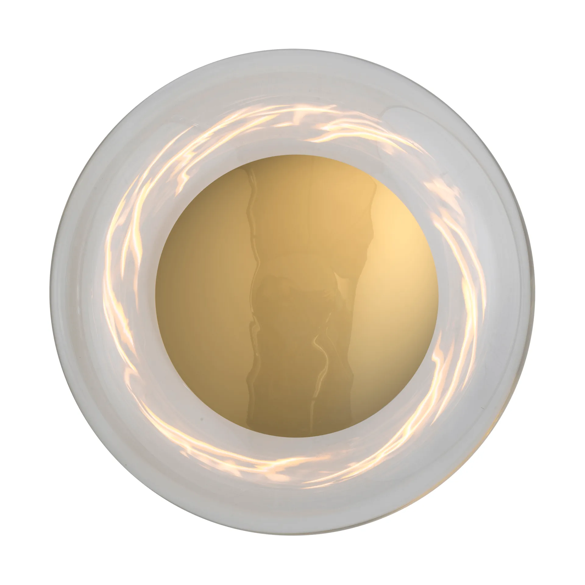Aplique de pared Horizon surface, Clear-shiny gold, Ø29 cm EBB & FLOW