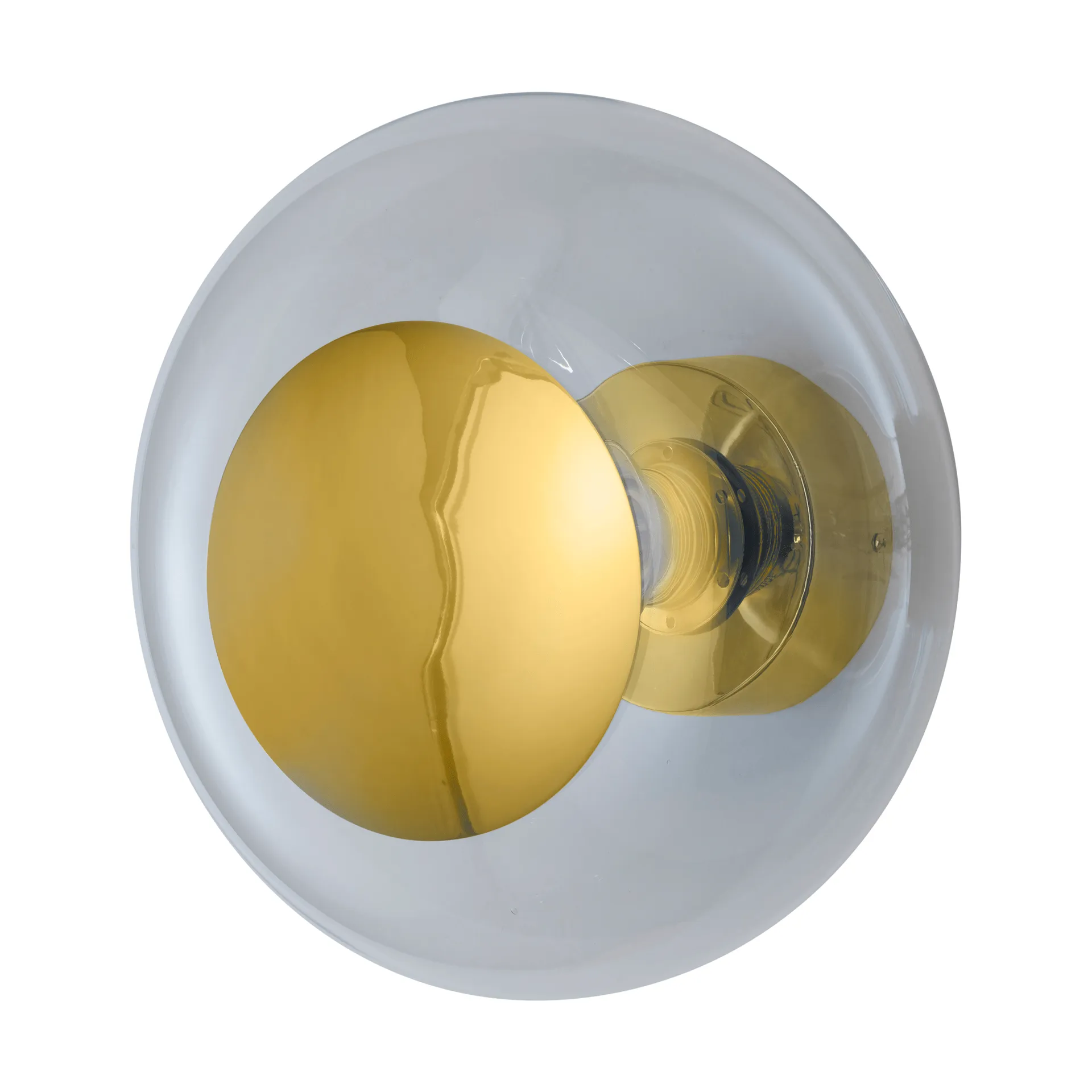 Aplique de pared Horizon surface, Clear-shiny gold, Ø29 cm EBB & FLOW