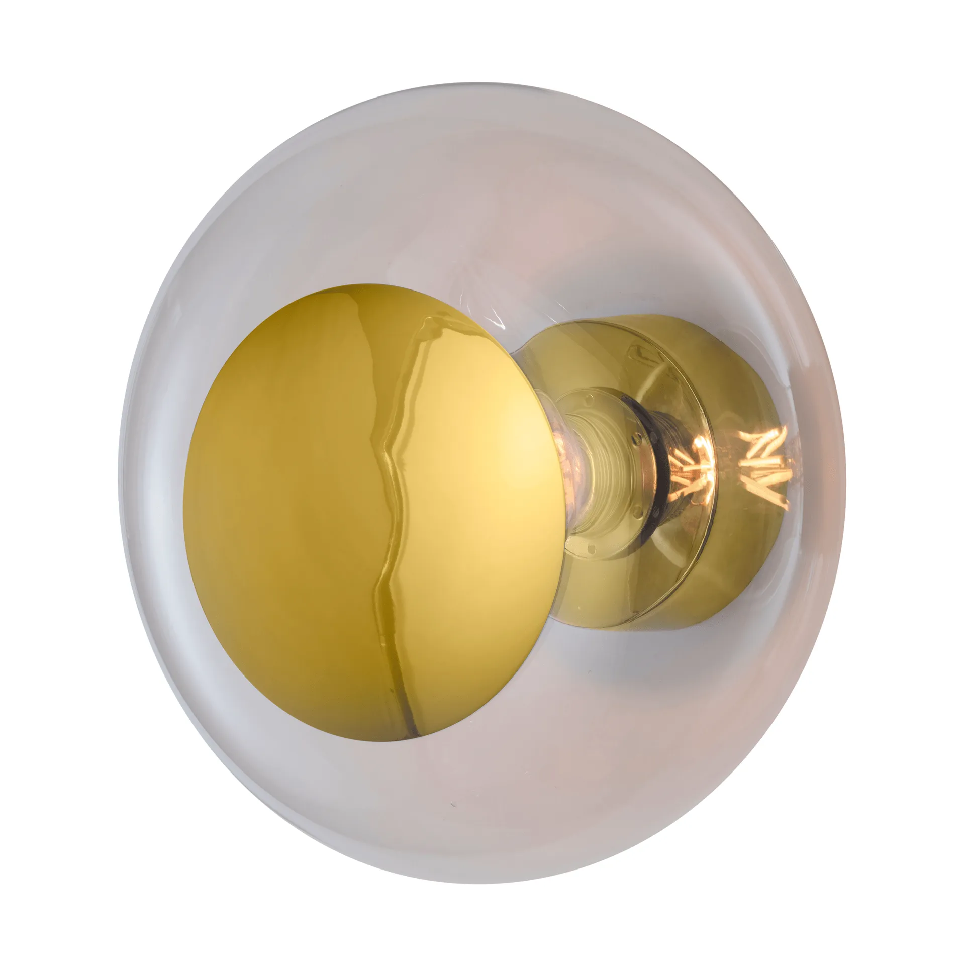 Aplique de pared Horizon surface, Clear-shiny gold, Ø29 cm EBB & FLOW