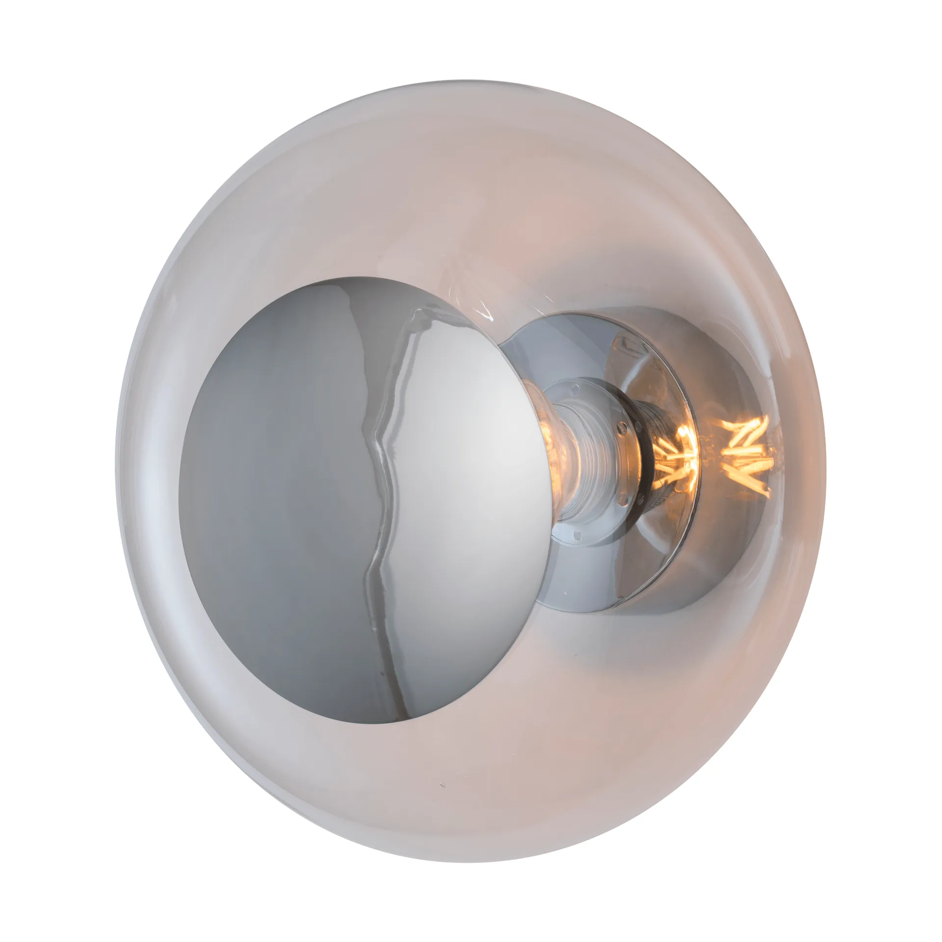 Aplique de pared Horizon surface, Clear-silver, Ø29 cm EBB & FLOW