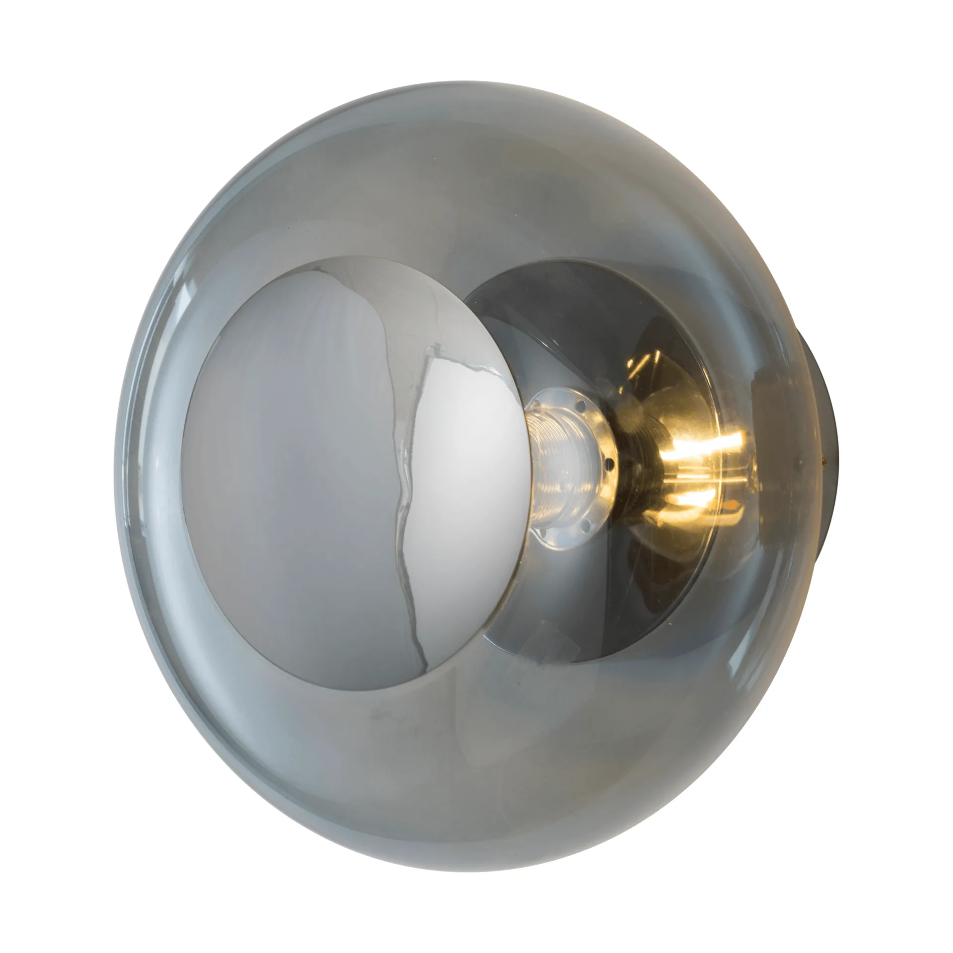 Aplique de pared Horizon surface, Smokey grey, Ø25 cm EBB & FLOW