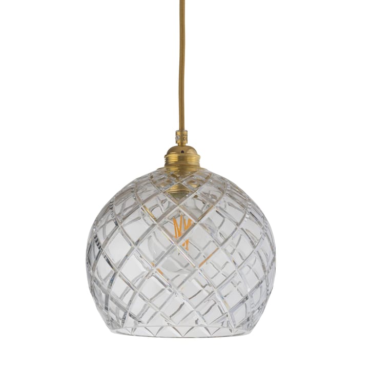 Lámpara de techo Rowan Crystal Ø22 cm - rombos medianos y cable dorado - EBB & FLOW