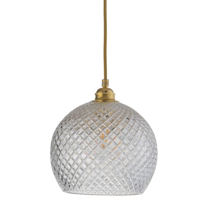Lámpara de techo Rowan Crystal Ø22 cm - rombos pequeños y cable dorado - EBB & FLOW