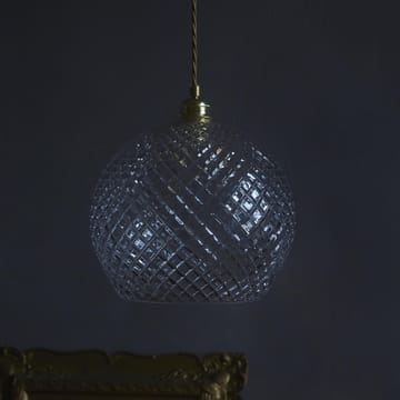 Lámpara de techo Rowan Crystal Ø22 cm - rombos pequeños y cable dorado - EBB & FLOW