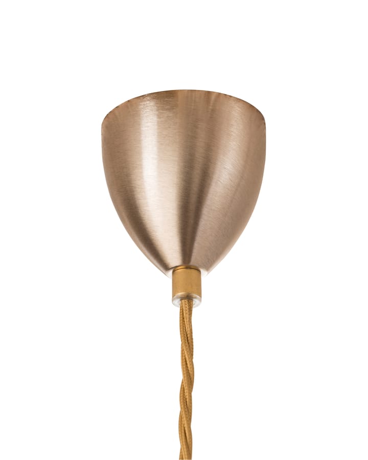 Lámpara de techo Rowan L, transparente con cable dorado, Ø 28 cm EBB & FLOW