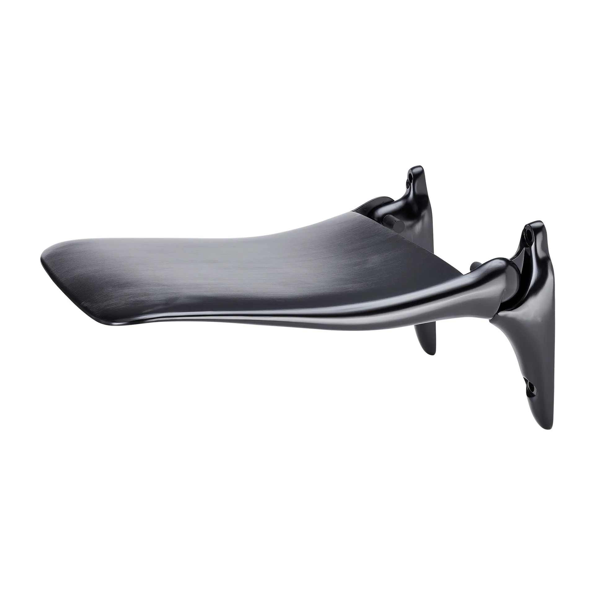 Silla de pared plegable, acabado mate, Aluminio lacado negro Edblad