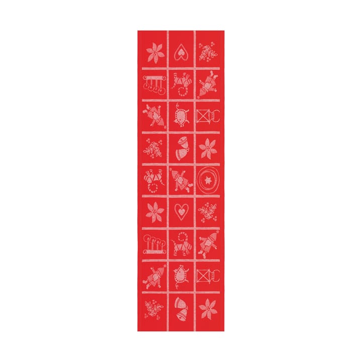 Camino de mesa Adventruta 35x120 cm, Rojo Ekelund Linneväveri