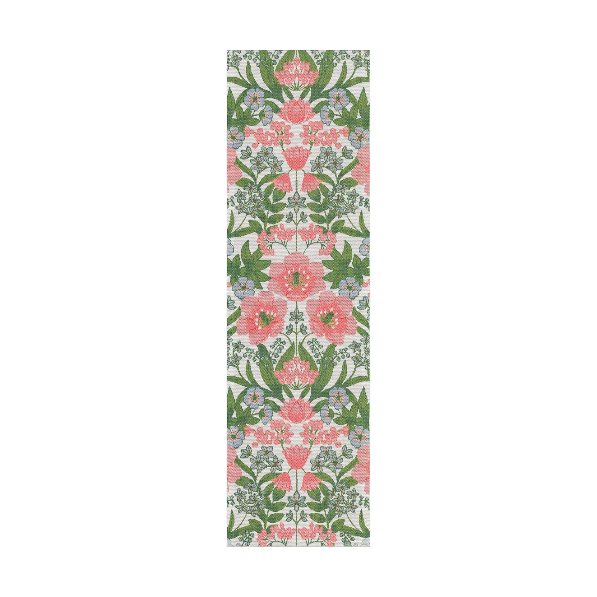 Camino de mesa Bettys tulpaner 35x120 cm, Rosa-verde Ekelund Linneväveri