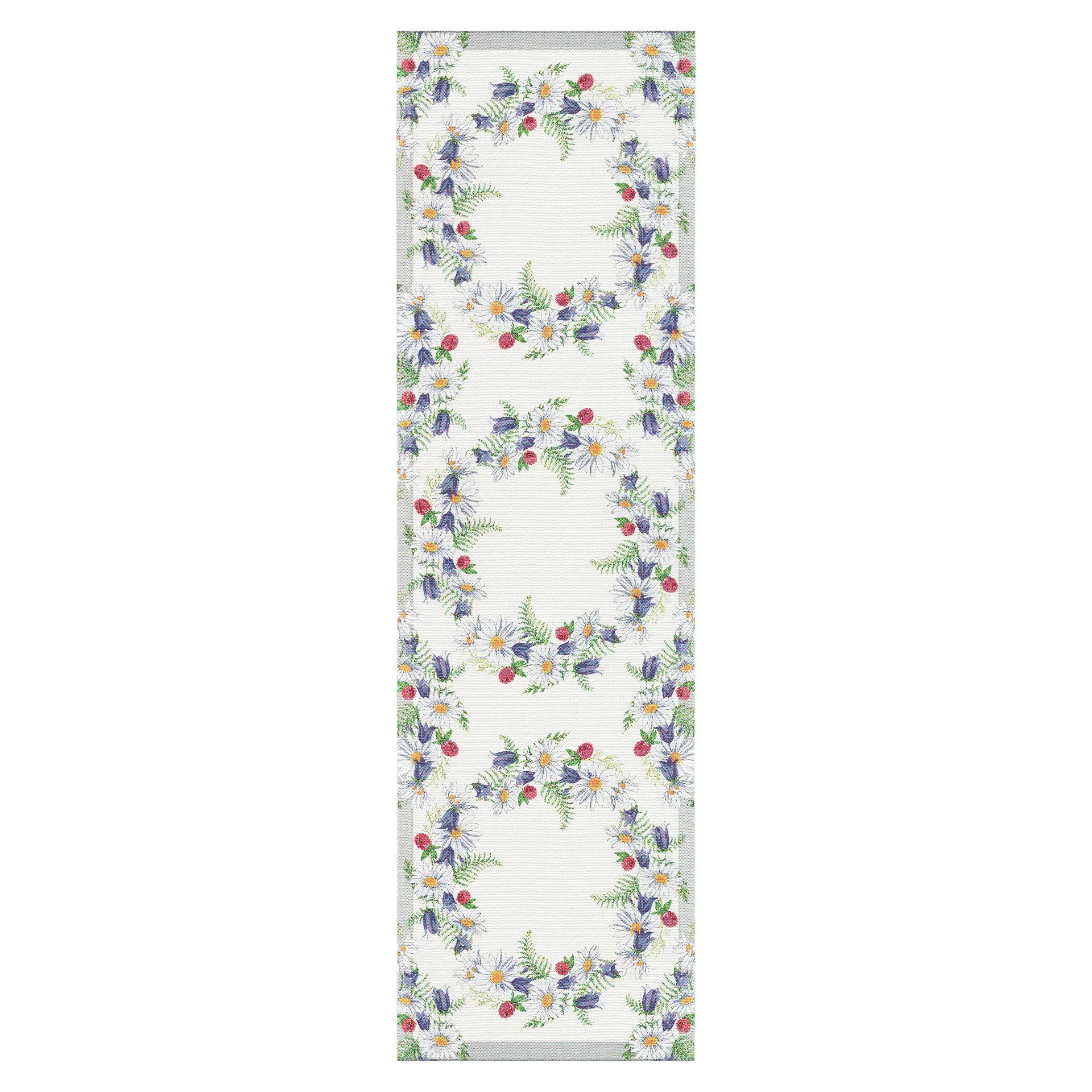 Camino de mesa Blomkrans 35x120 cm, Multi Ekelund Linneväveri