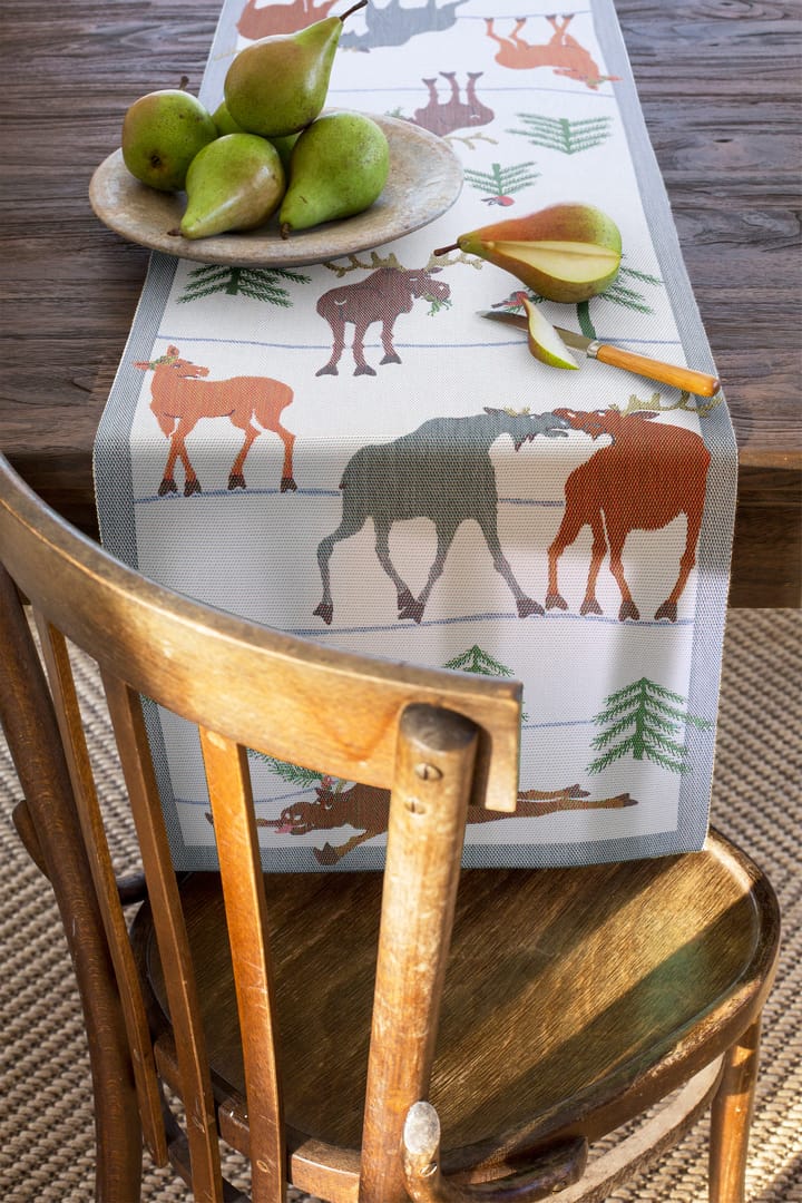 Camino de mesa Clumsy moose, 35x120 cm Ekelund Linneväveri