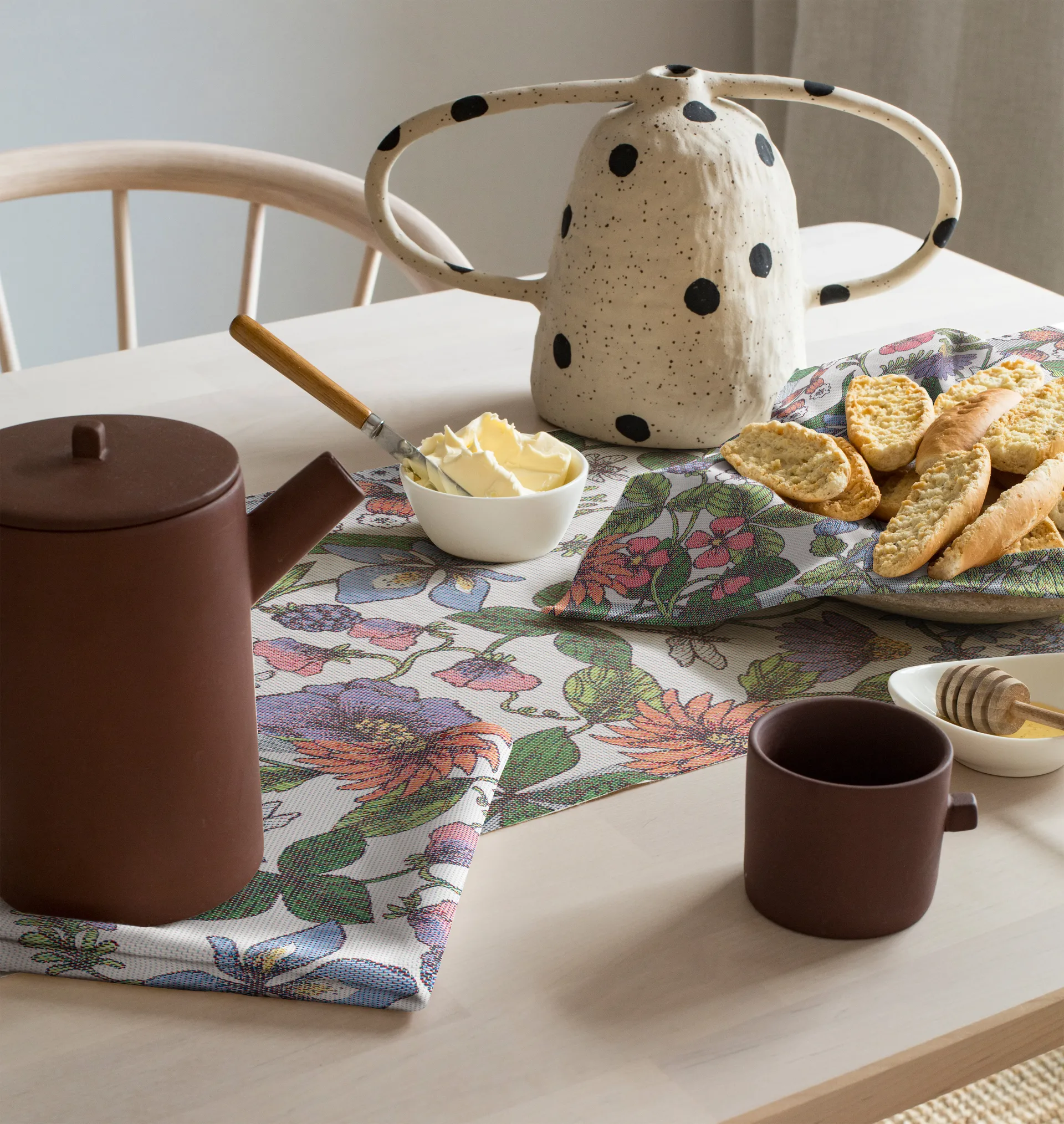 Camino de mesa Flora, 35x80 cm Ekelund Linneväveri