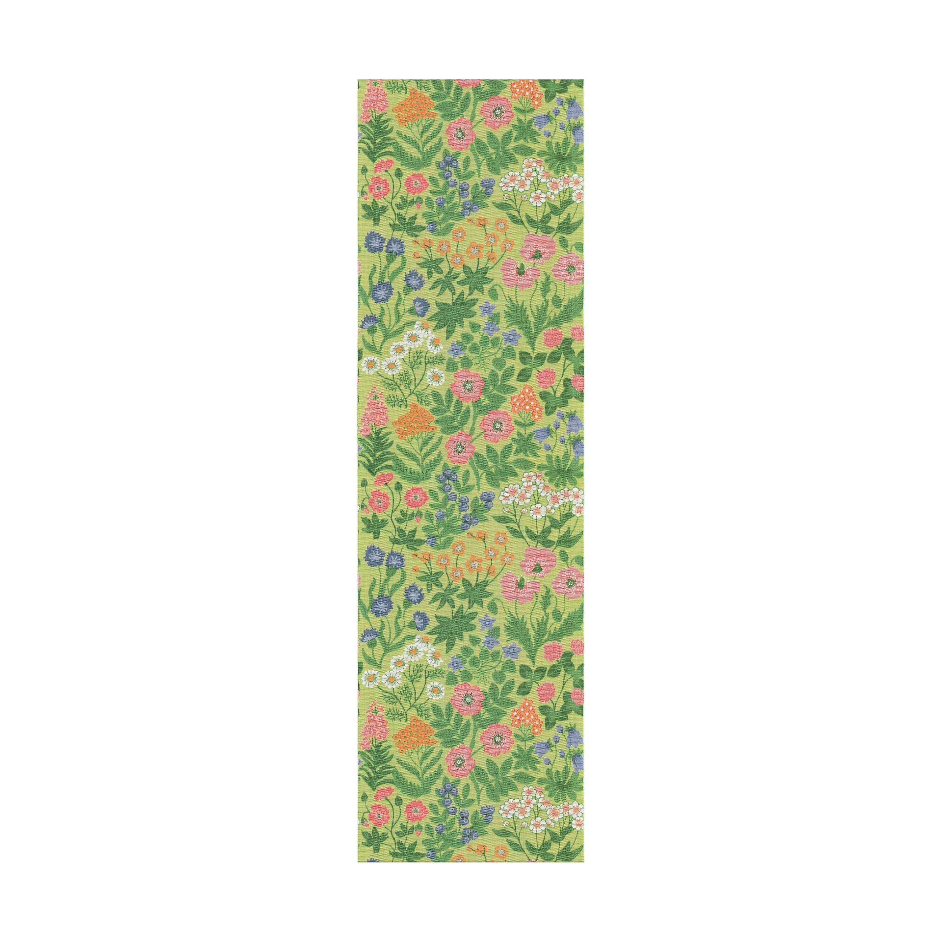 Camino de mesa Vildblommor 35x120 cm, Verde Ekelund Linneväveri