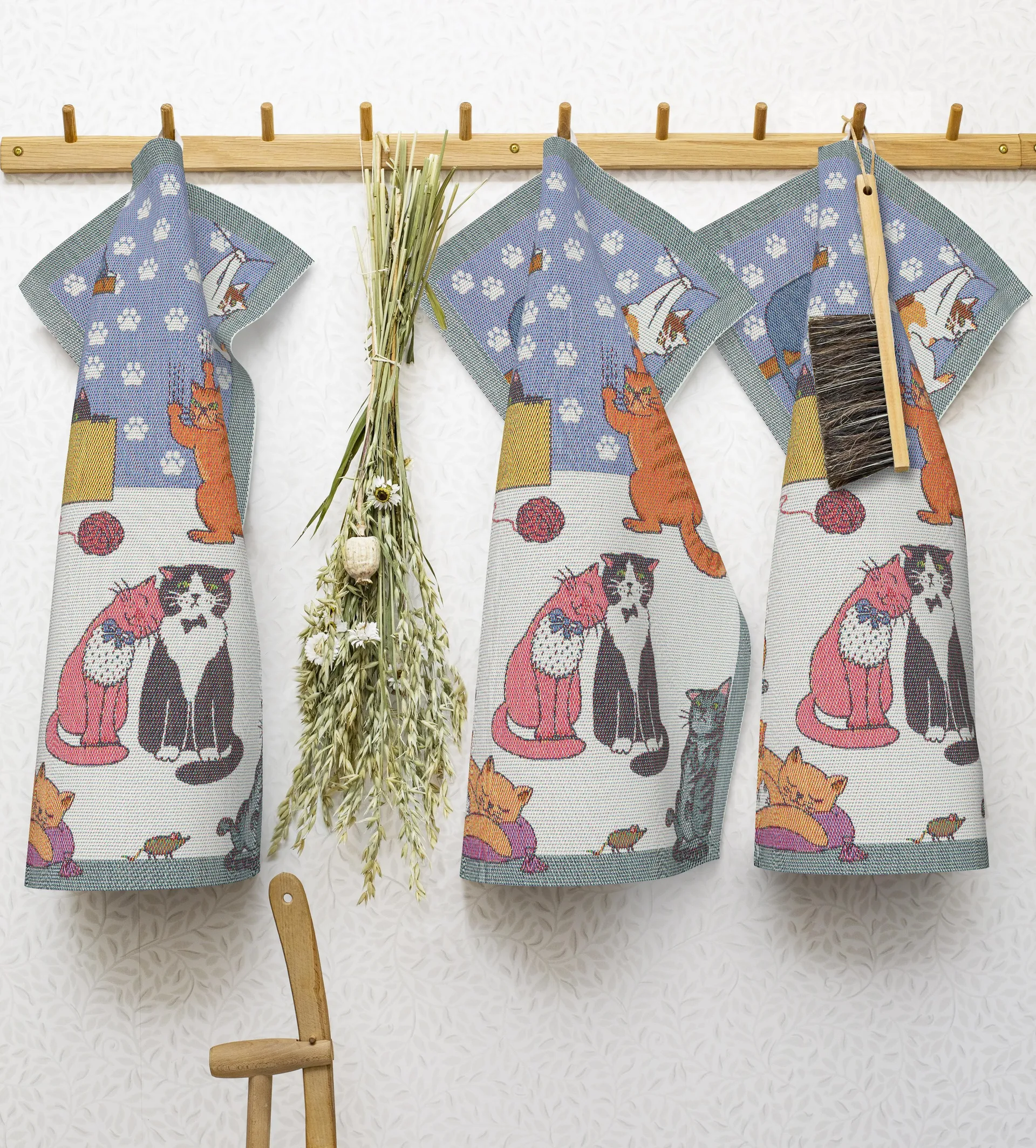 Cats fun Paño de cocina, 35x50 cm Ekelund Linneväveri