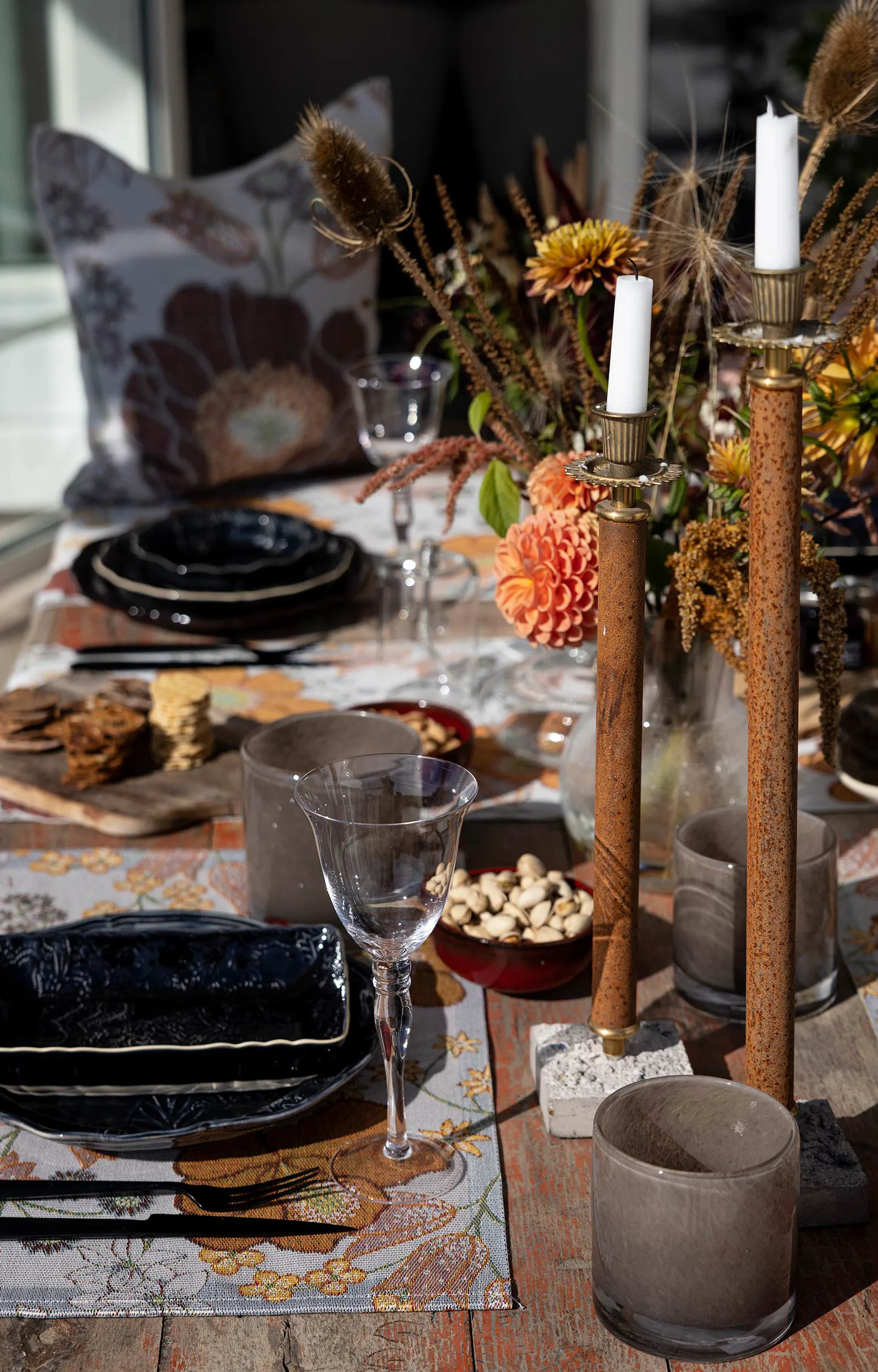 Funda de cojín Kvällsblom 40x40 cm, Multi Ekelund Linneväveri