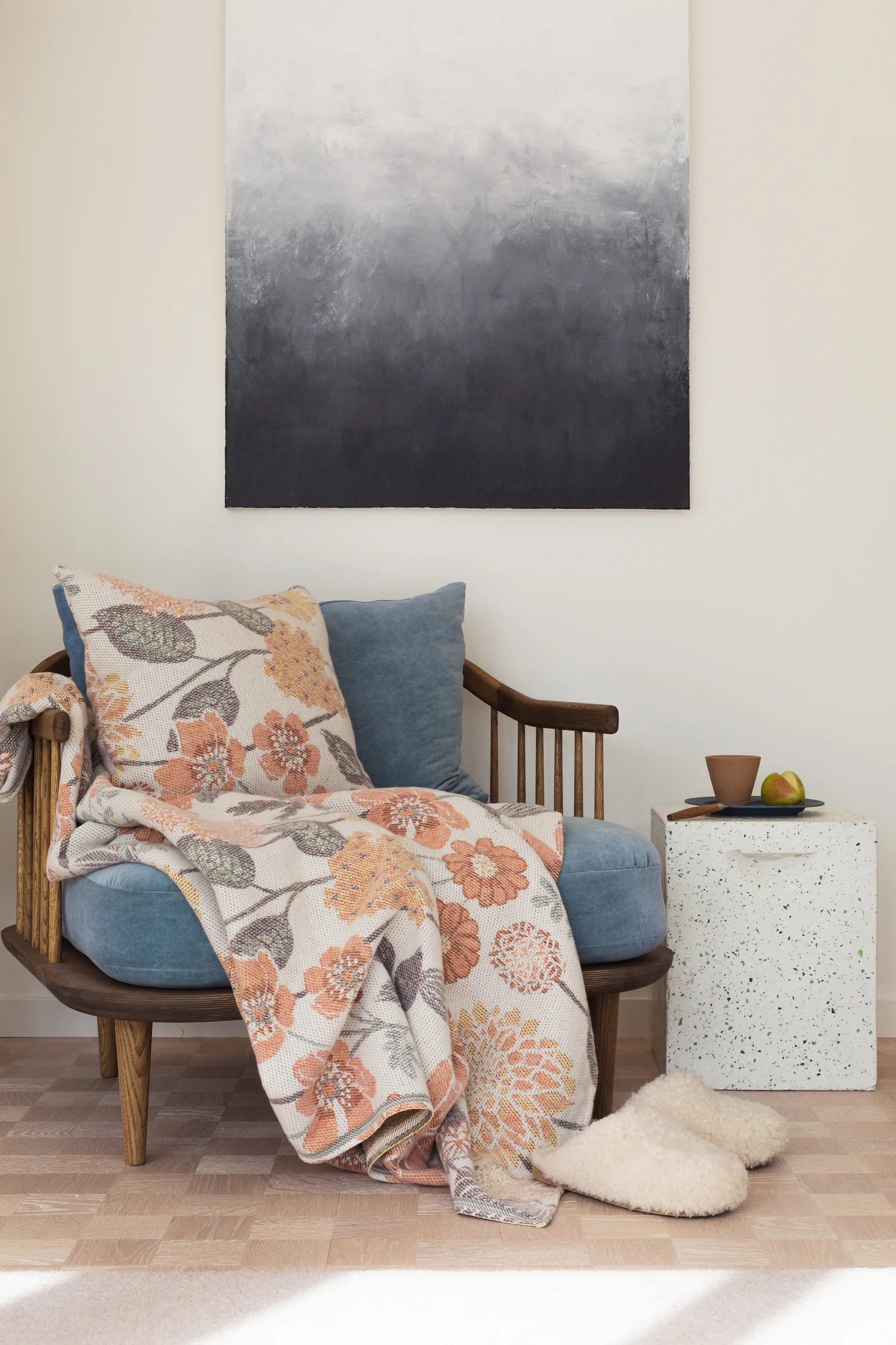 Manta de algodón Bodum 140x170 cm, naranja Ekelund Linneväveri