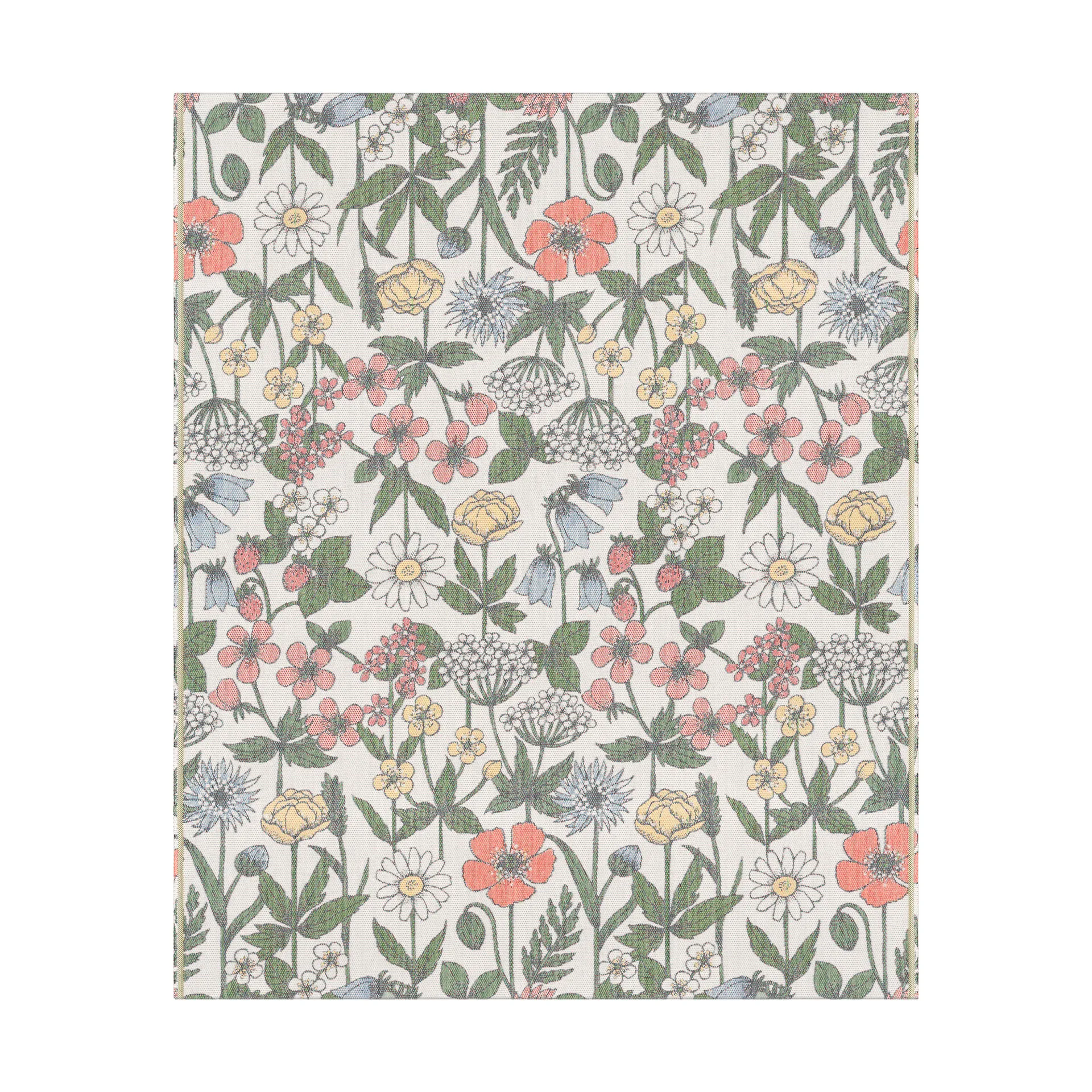 Manta de algodón Vildblomster 140x170 cm, Multi Ekelund Linneväveri