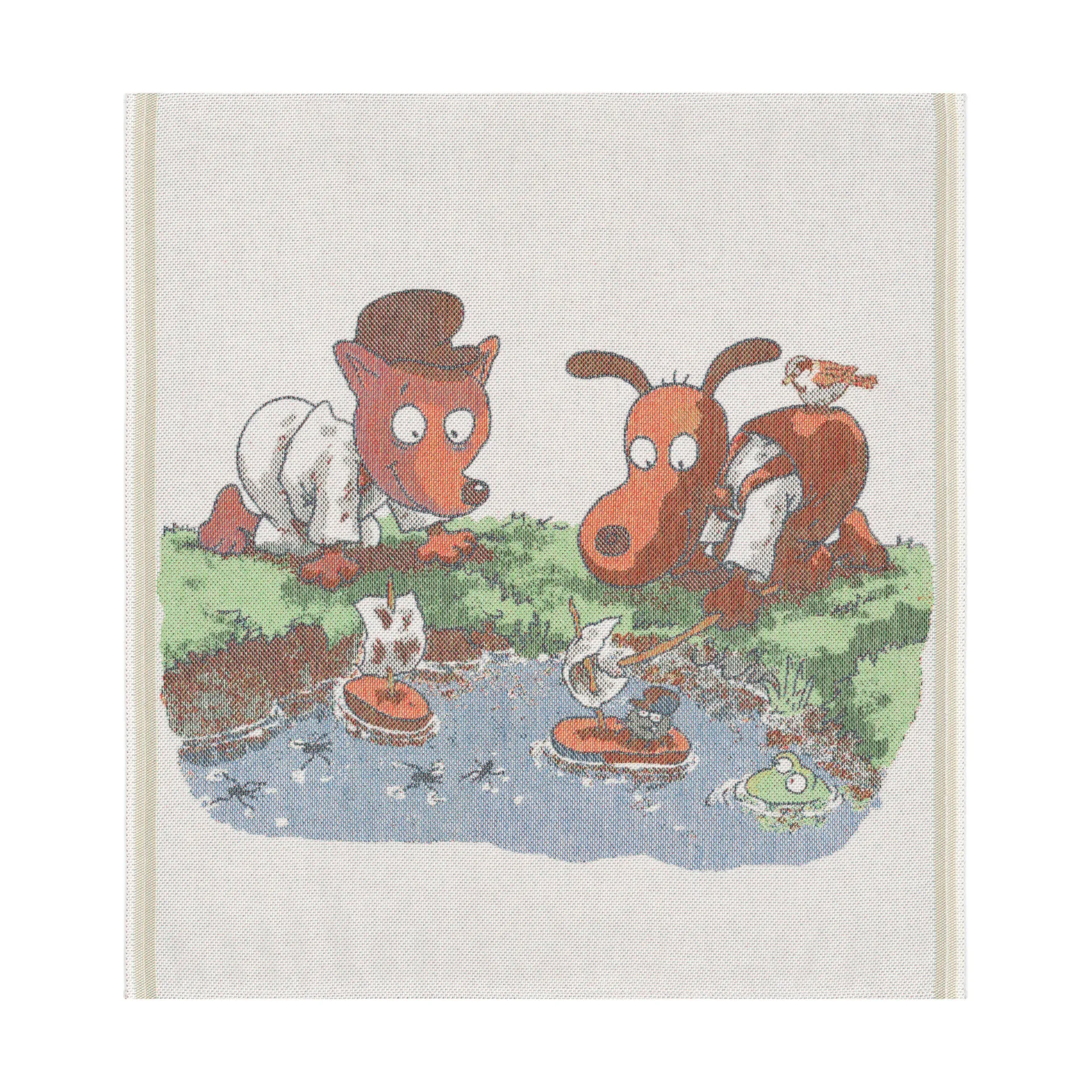 Manta infantil Barkbåtar 70x75 cm, Multi Ekelund Linneväveri