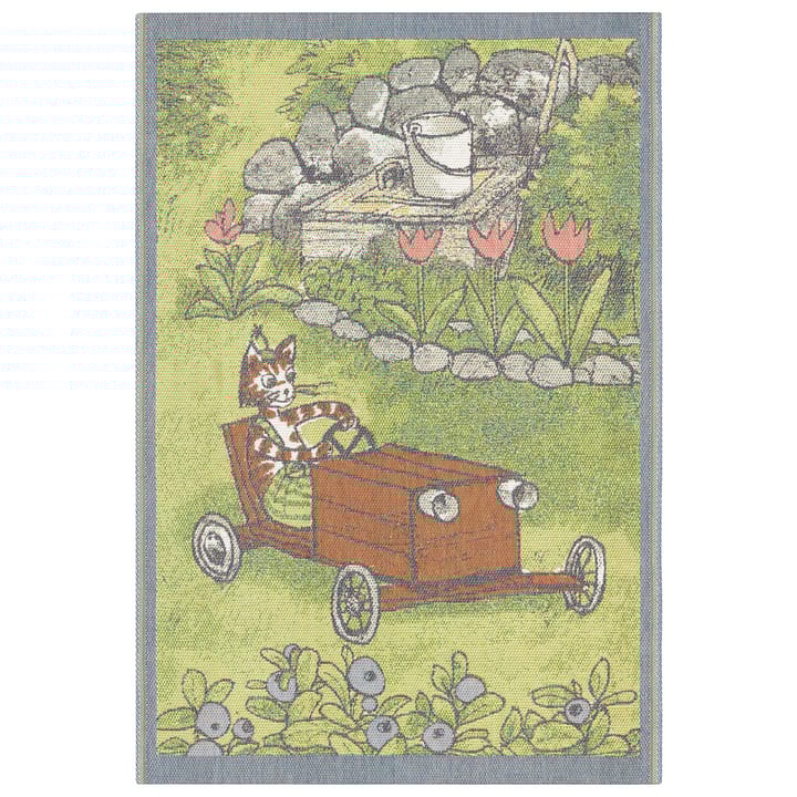 Manta infantil Pettson & Findus - kit car - Ekelund Linneväveri