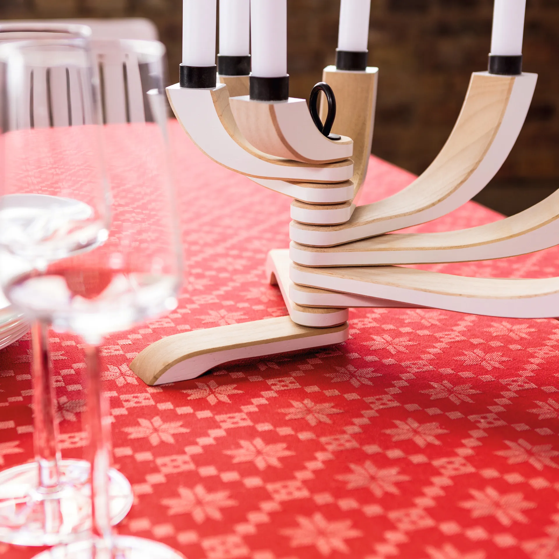 Mantel Åttebladrose, 150x310 cm Ekelund Linneväveri