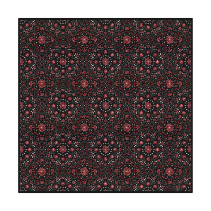 Mantel Bettys jul 145x145 cm - Rojo-negro - Ekelund Linneväveri