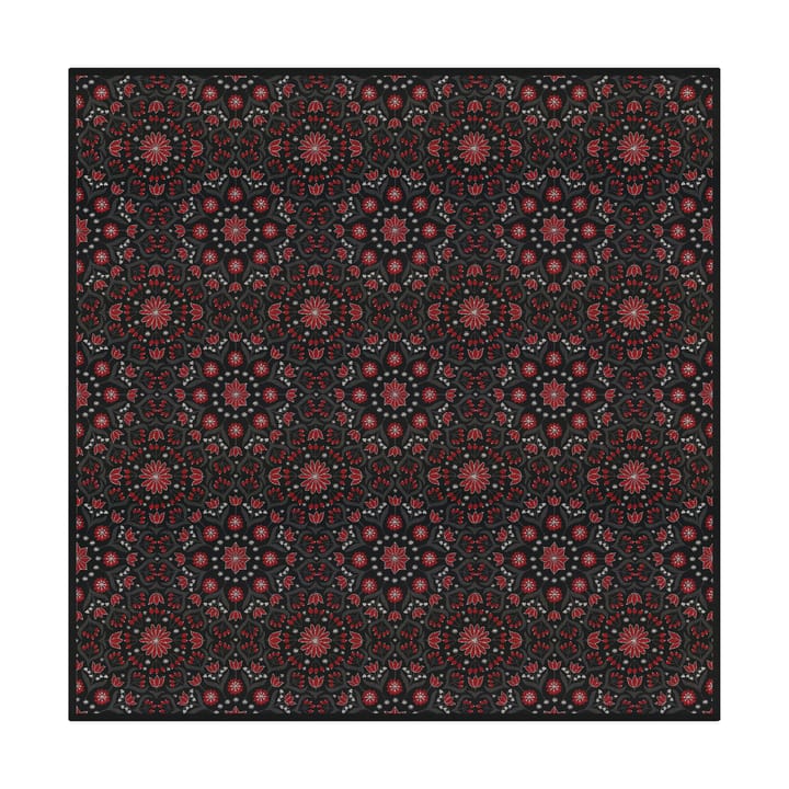 Mantel Bettys jul 145x145 cm, Rojo-negro Ekelund Linneväveri