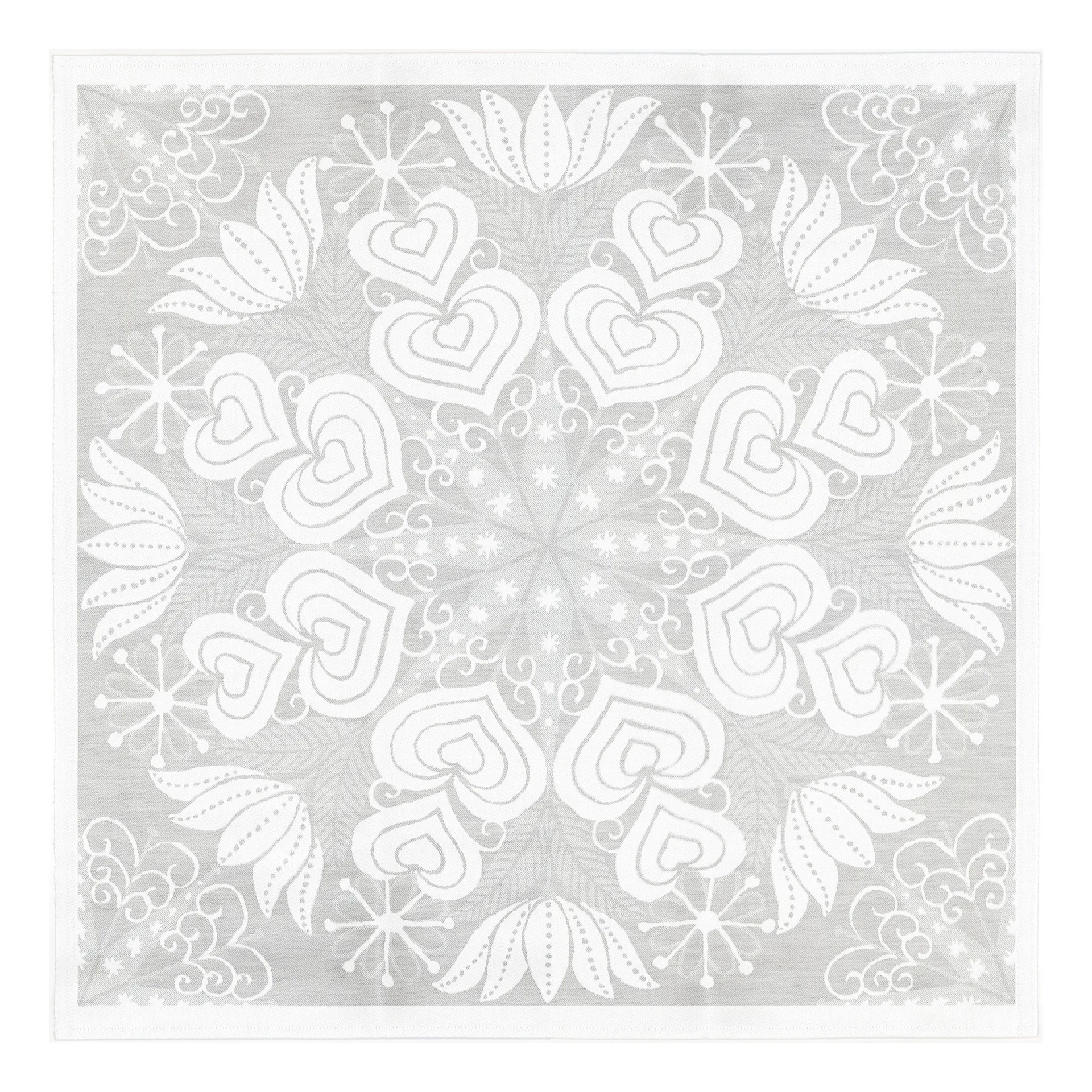 Mantel Hjärtbo 80x80 cm, gris Ekelund Linneväveri