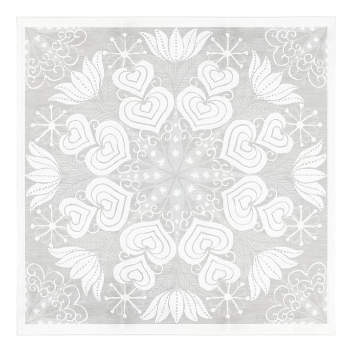 Mantel Hjärtbo 80x80 cm - gris - Ekelund Linneväveri