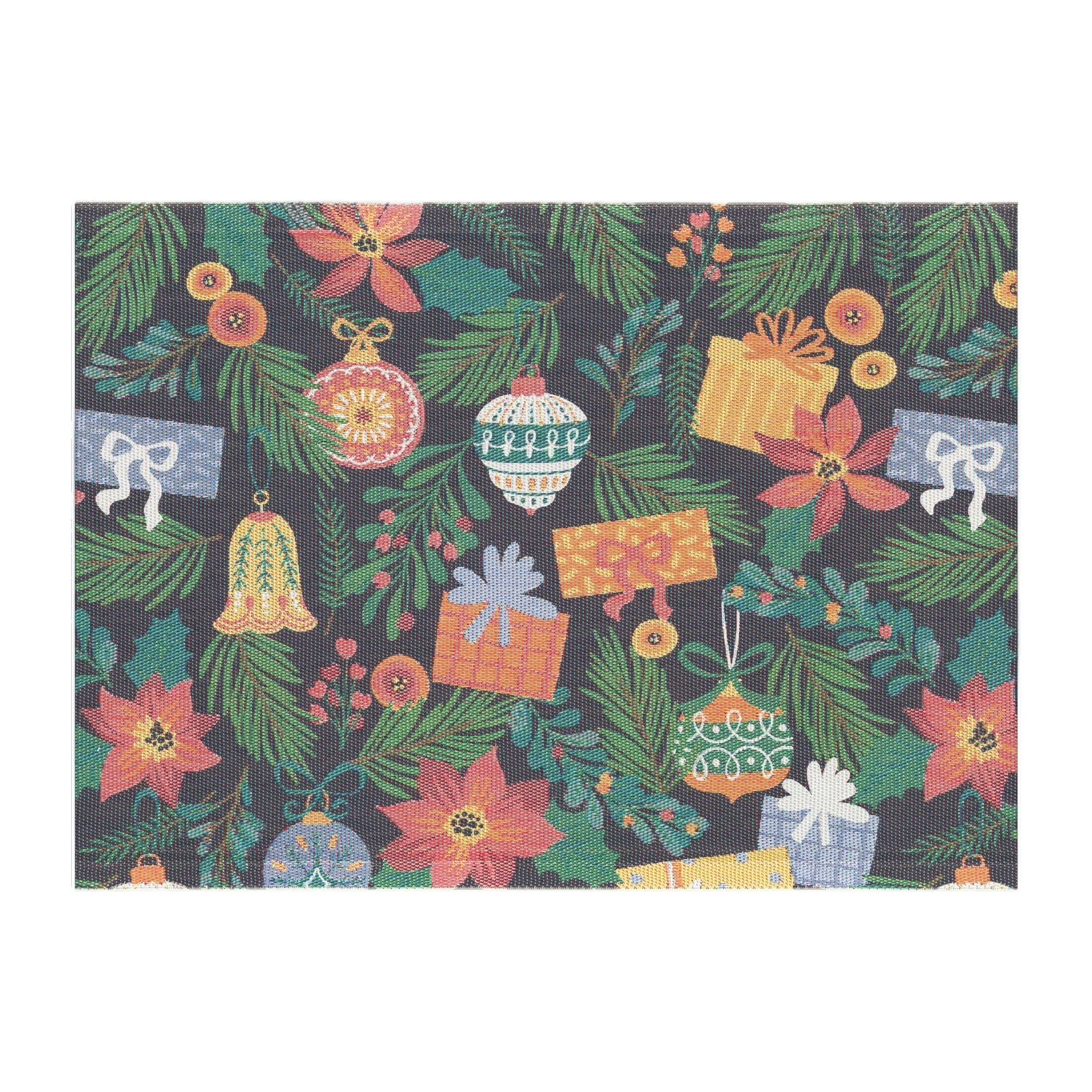 Mantel individual árbol de navidad 35x48 cm, verde Ekelund Linneväveri