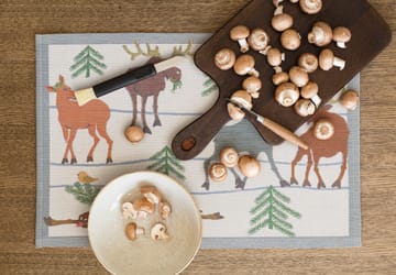Mantel individual Clumsy moose - 35x48 cm - Ekelund Linneväveri