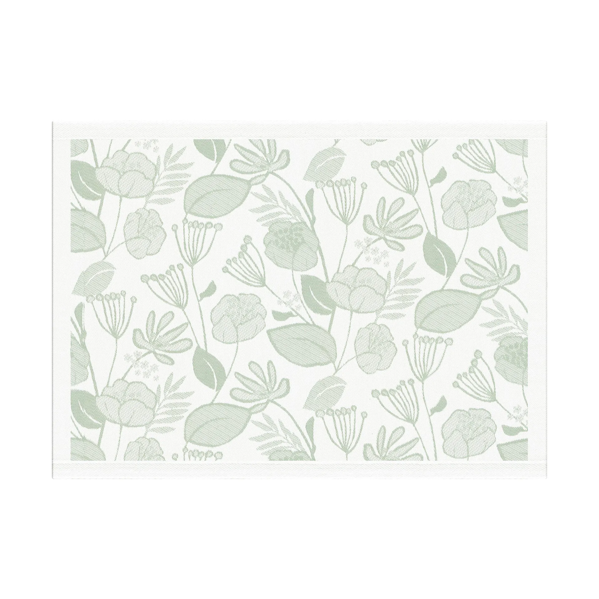 Mantel individual Grönska 35x48 cm, Verde-blanco Ekelund Linneväveri