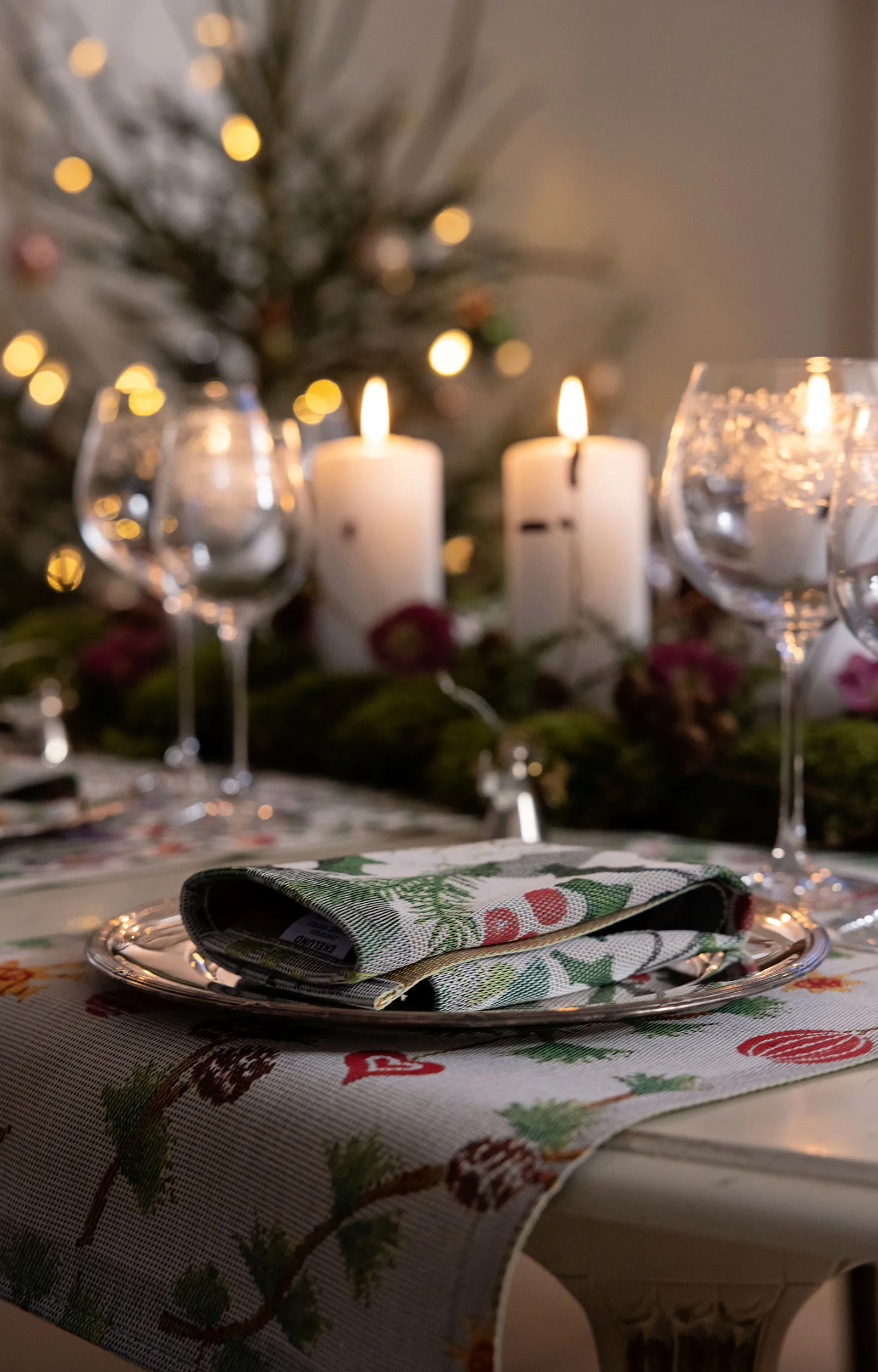 Mantel individual Julefröjd 35x48 cm, Multi Ekelund Linneväveri