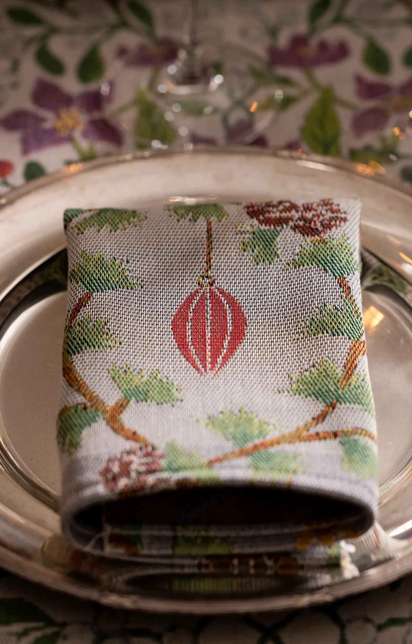 Mantel individual Julefröjd 35x48 cm, Multi Ekelund Linneväveri