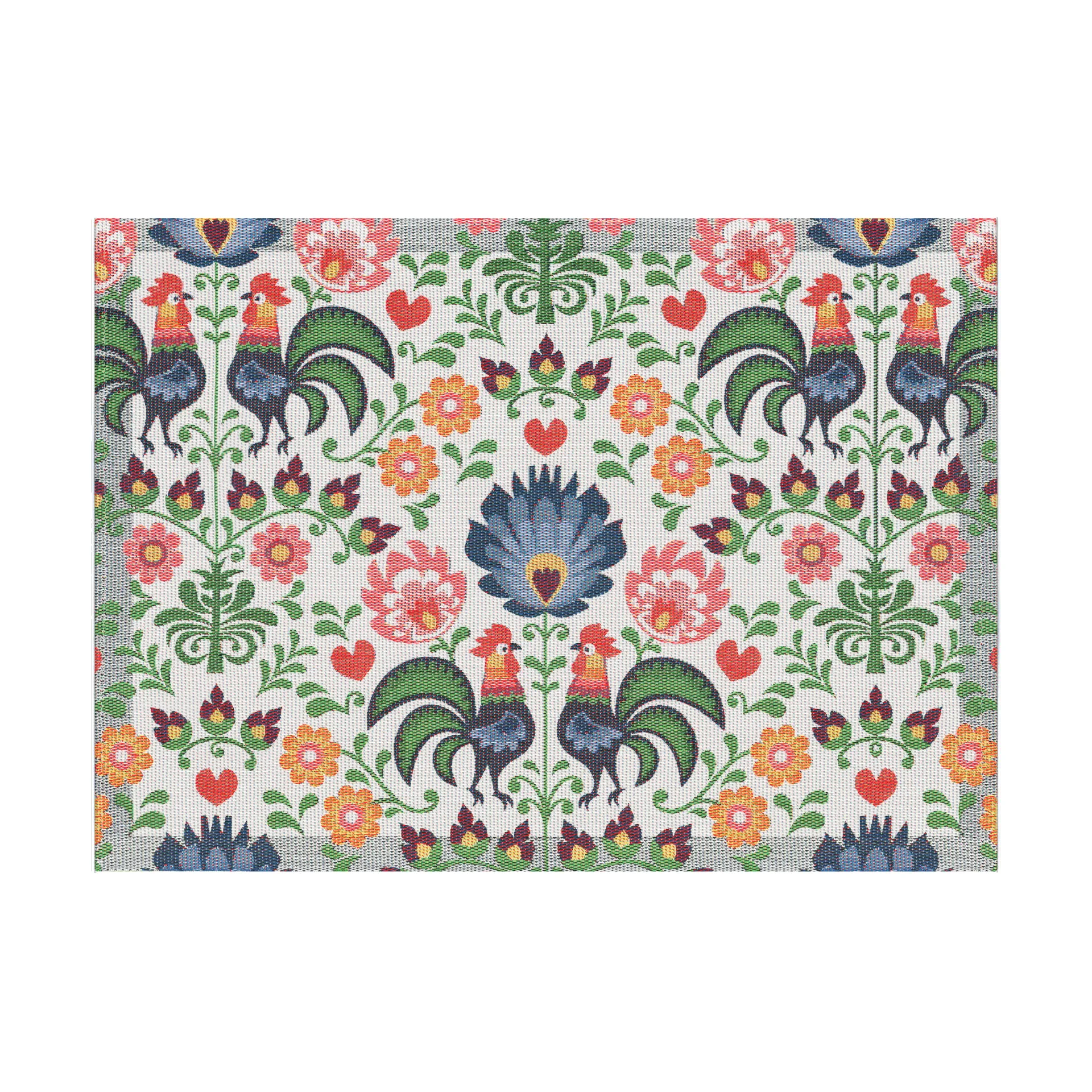 Mantel individual Rooster 35x48 cm, Multi Ekelund Linneväveri