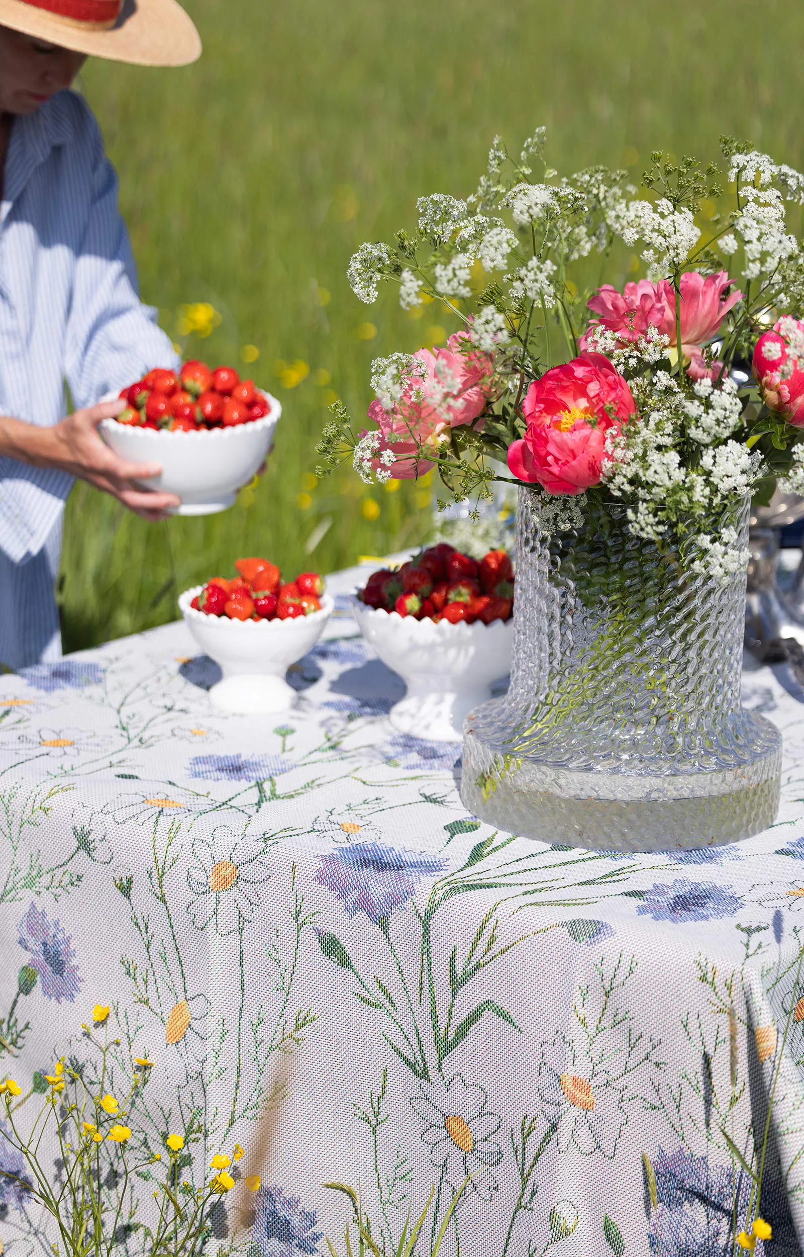 Mantel individual Sommar 35x48 cm, Multi Ekelund Linneväveri