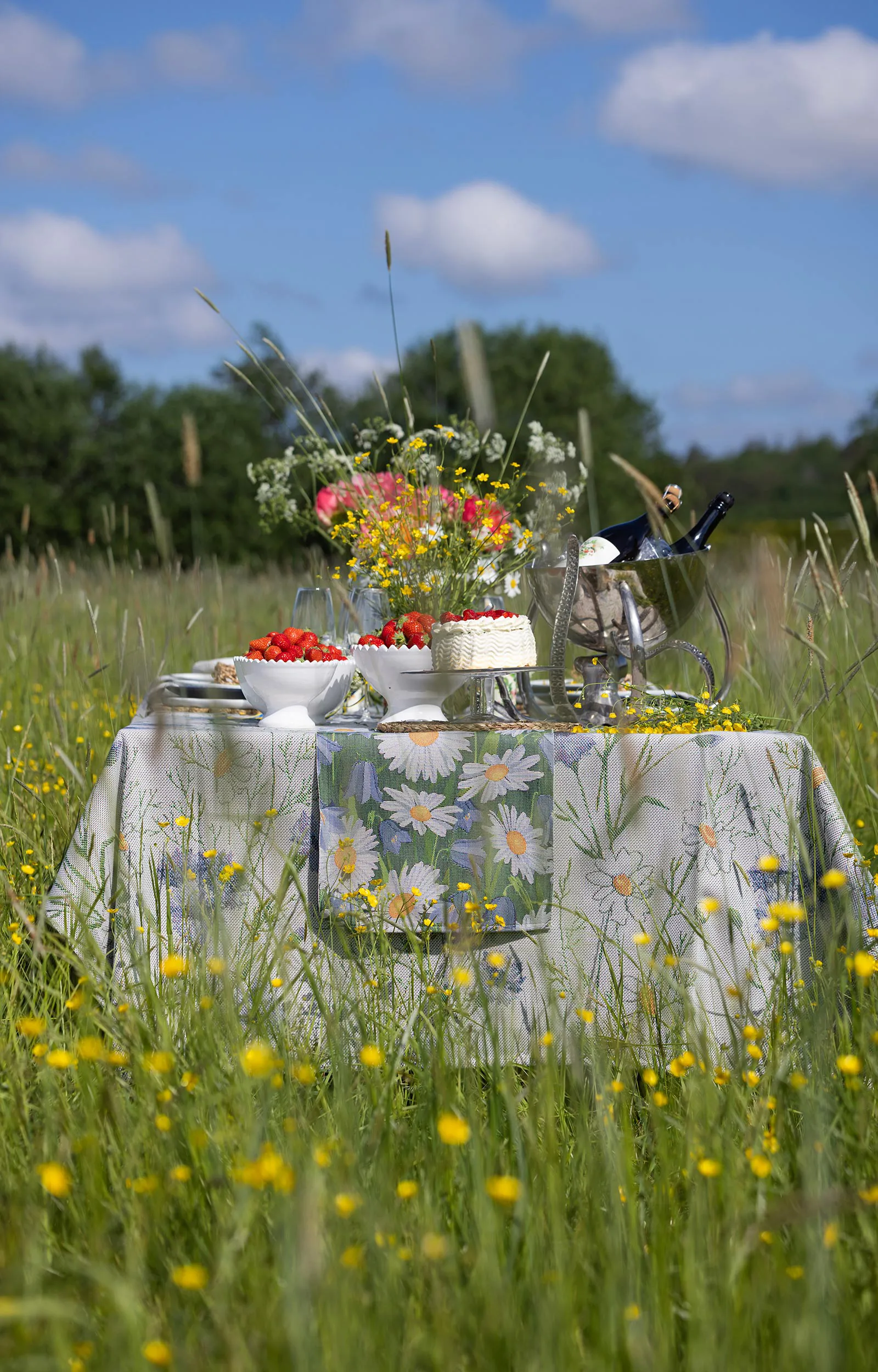 Mantel individual Sommar 35x48 cm, Multi Ekelund Linneväveri