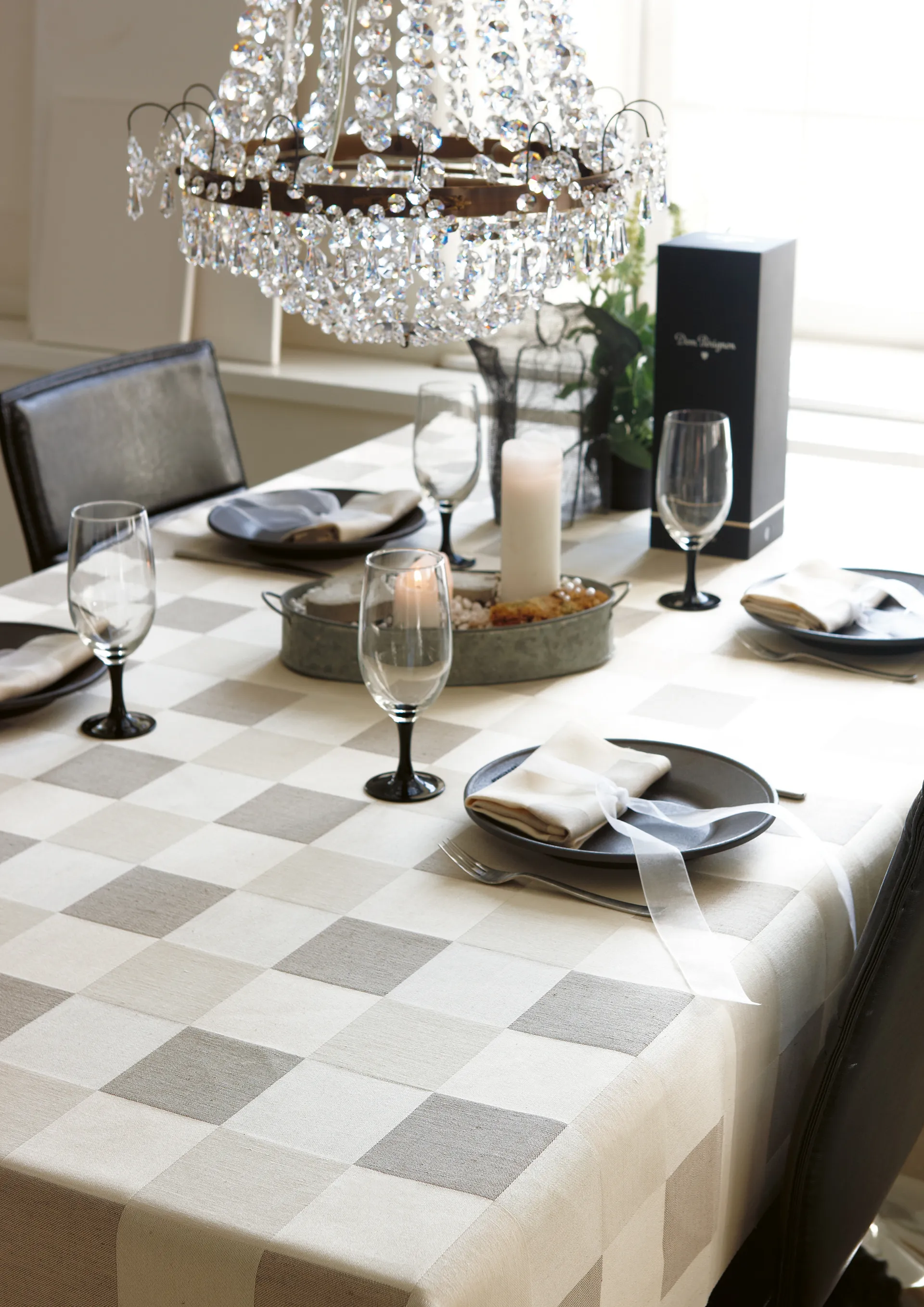 Mantel Schack, 150x300 cm Ekelund Linneväveri