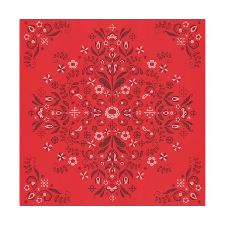 Mantel Torplyckan 145x145 cm - Rojo - Ekelund Linneväveri