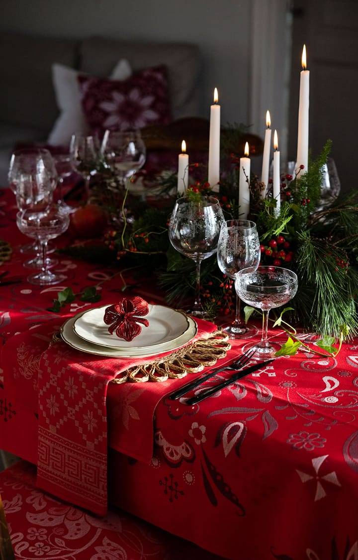 Mantel Torplyckan 145x250 cm, Rojo Ekelund Linneväveri