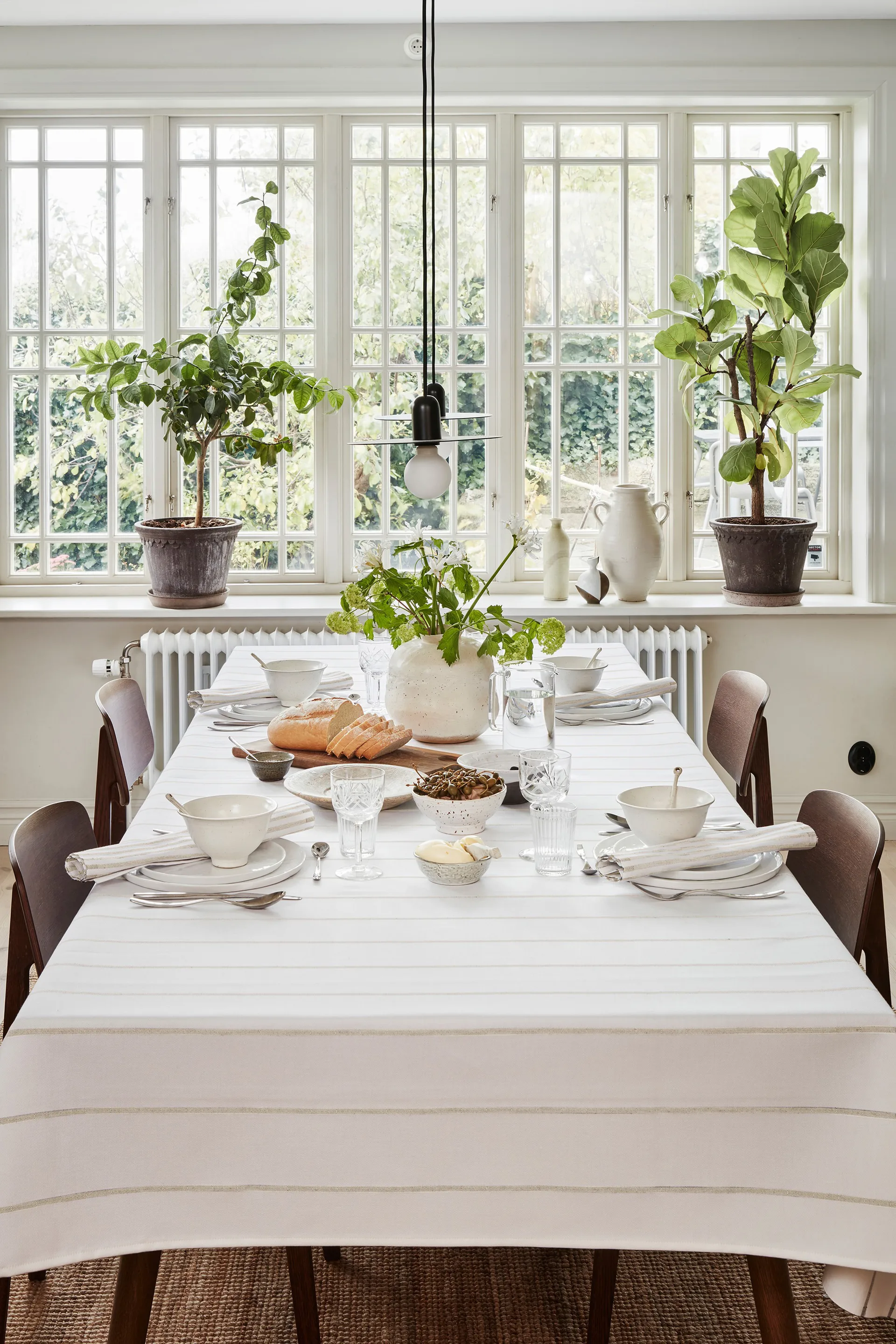 Mantel Tvärs 150x210 cm, Sin blanquear Ekelund Linneväveri