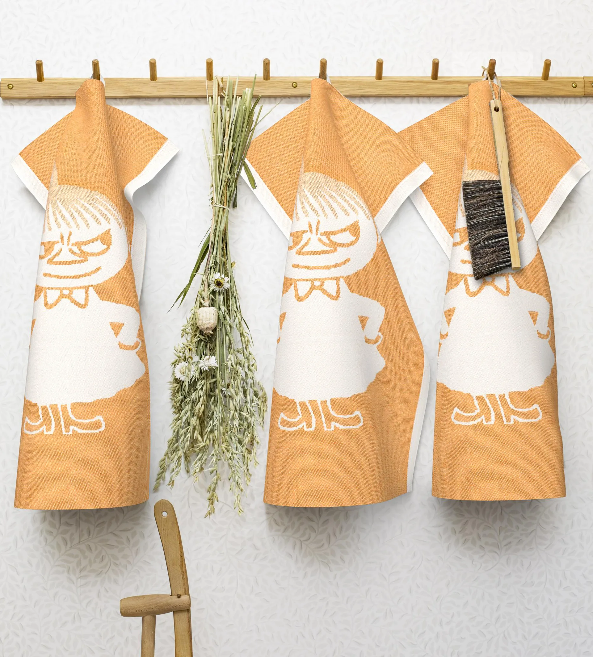 Paño de cocina Big little My naranja, 35x50 cm Ekelund Linneväveri