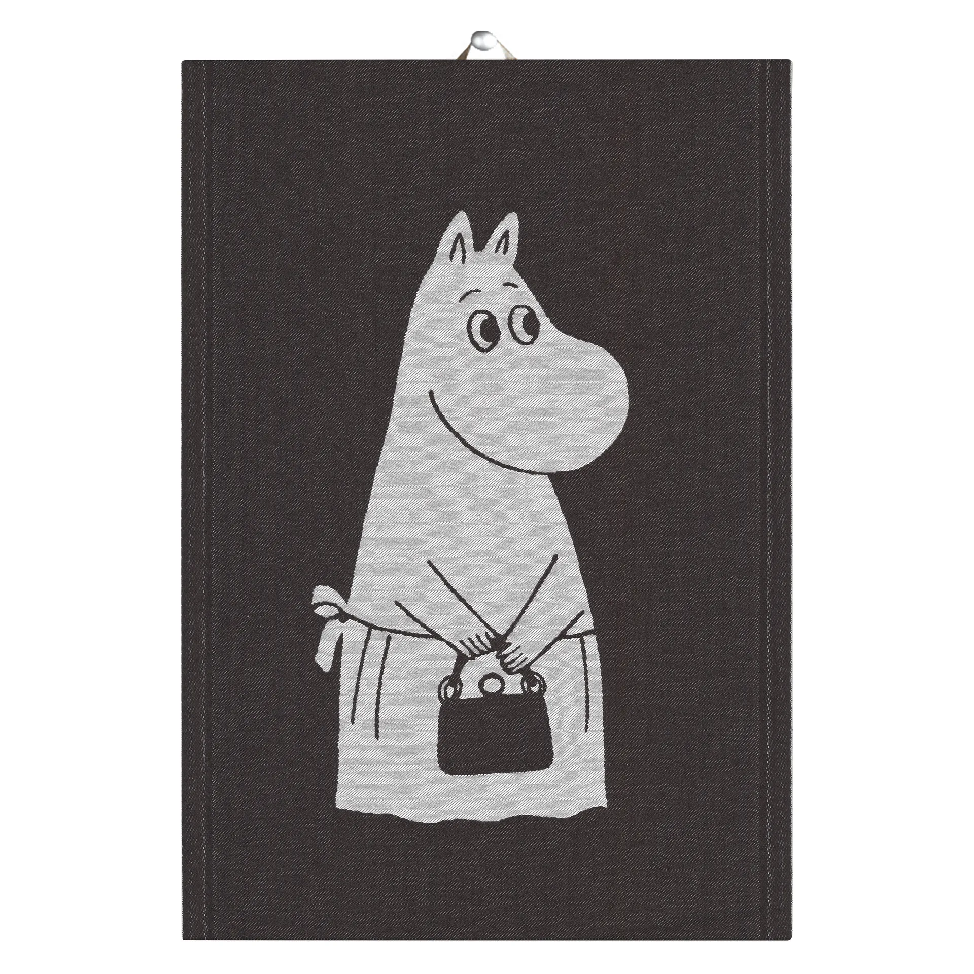 Paño de cocina Big Moominmamma 35x50 cm, negro Ekelund Linneväveri