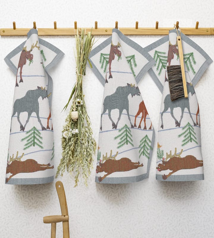 Paño de cocina Clumsy moose, 35x50 cm Ekelund Linneväveri